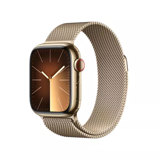 Apple Watch Series 9 41 mm Digital 352 x 430 pixels Touchscreen 4G Gold Wi-Fi GPS (satellite)