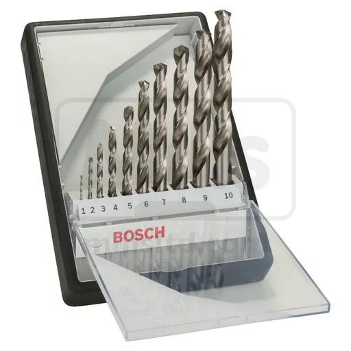 Bosch 10 Piece Robust Line HSS-G Metal Drill Set 1-10mm