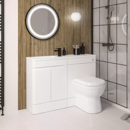 Arda 50cm LH Door Base Unit High Gloss White