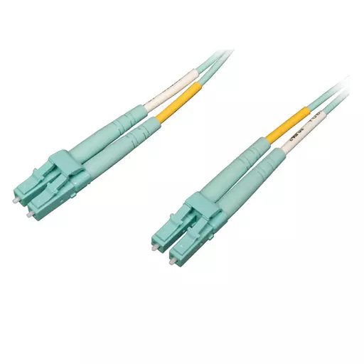 Tripp Lite N820-10M-OM4 10Gb/100Gb Duplex Multimode 50/125 OM4 LSZH Fiber Patch Cable (LC/LC) - Aqua, 10M (33 ft.)