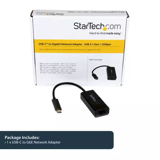 StarTech.com ​​USB-C to Gigabit Ethernet Adapter - Black