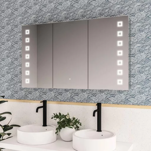 Chiana 1200x700mm 3 door LED mirror