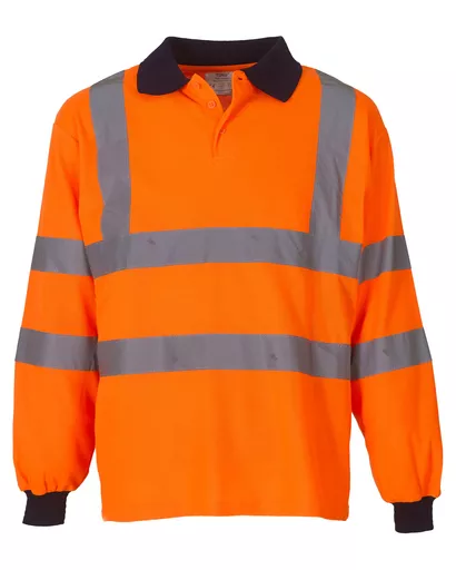 Hi-Vis Long Sleeve Polo Shirt