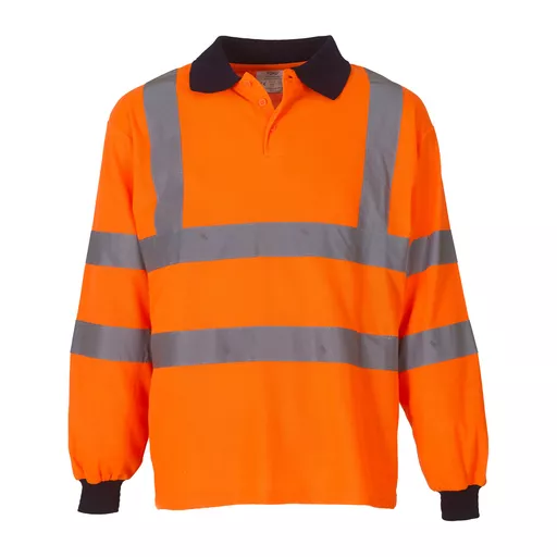 Hi-Vis Long Sleeve Polo Shirt