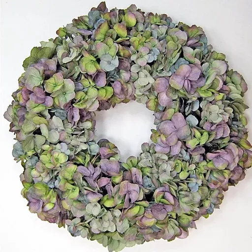 Blue & Green Hydrangea Wreath, Large