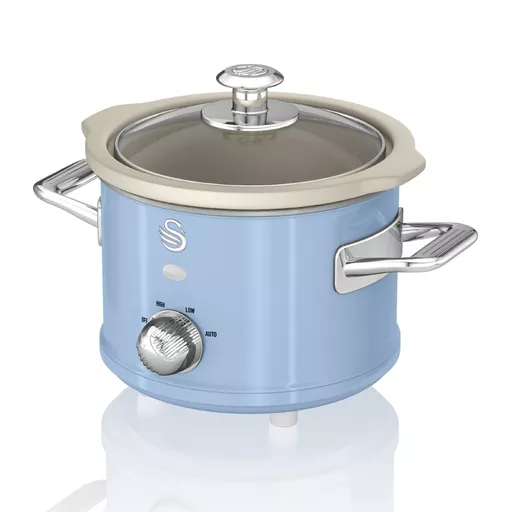 1.5L Slow Cooker Retro Blue