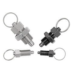 K0342 - Indexing Plungers With Pull Ring In Steel & Stainless Steel Size M8-M20