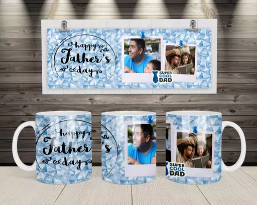 Personalised 'Super Cool Dad' Mug - Upload Photos