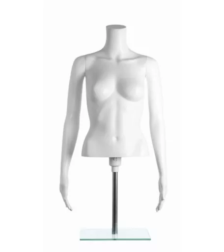 Matt White Headless Female Mannequin Torso with Stand