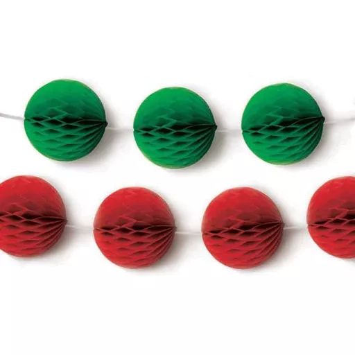 Red/Green Honeycomb Garland