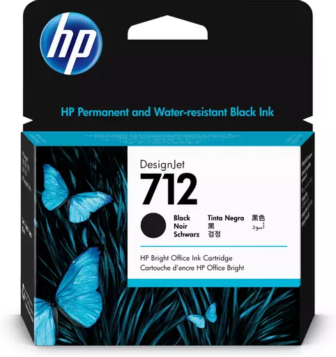 HP 3ED71A/712 Ink cartridge black 80ml for HP DesignJet T 200