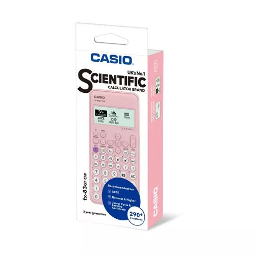 CASIO FX83GTCW Pink Scientific Calculator - Main Image