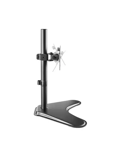 V7 Free Standing Desk Stand Single Display 13 to 32", with Tilt, Rotate and Swivel Function, Detachable VESA 100 x 100,