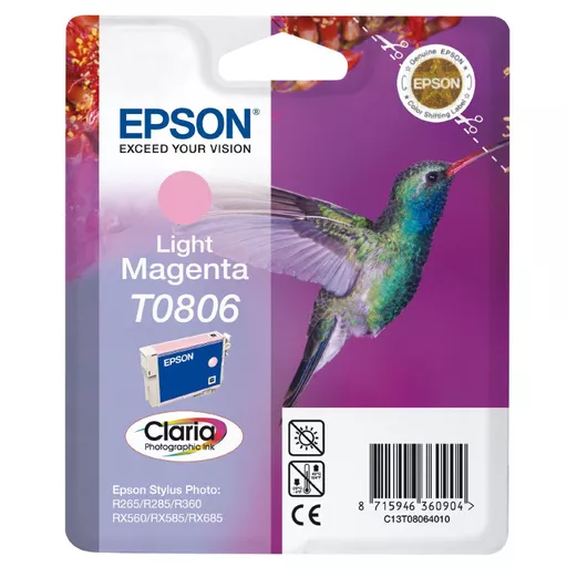 Epson C13T08064010/T0806 Ink cartridge light magenta, 520 pages ISO/IEC 24711 7.4ml for Epson Stylus Photo P 50/PX/PX 730/R 265
