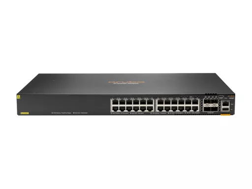 Aruba 6300F 24-port 1GbE Class 4 PoE & 4-port SFP56 Managed L3 Gigabit Ethernet (10/100/1000) Power over Ethernet (PoE) 1U Grey