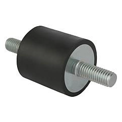K0566 - Rubber Metal Buffer Medium Hardness Size M3-M12