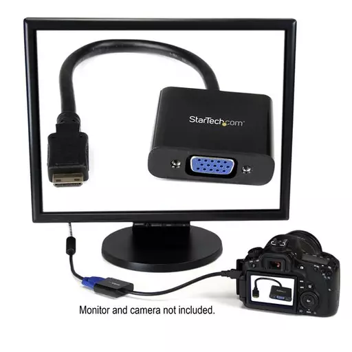 StarTech.com Mini HDMI to VGA Adapter Converter for Digital Still Camera / Video Camera - 1920x1080