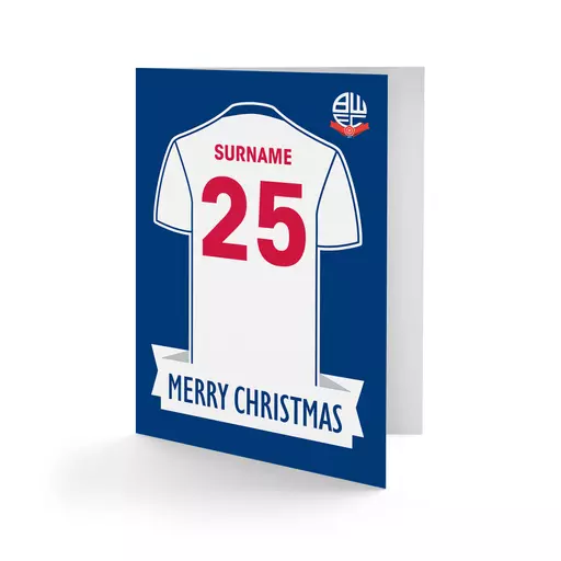 Bolton Wanderers FC Shirt Christmas Card
