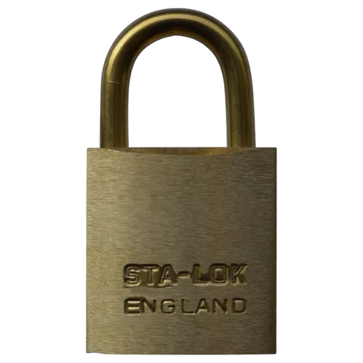 B&G STA-LOCK C Series Brass Open Shackle Padlock - Brass Shackle