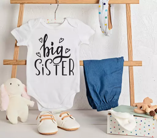 Personalised 'Big Sister' Babygrow