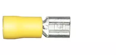Yellow Female Spade Terminals (Pack of 100) LONG - (Various)