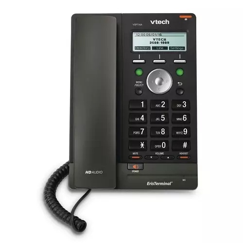 VTech ErisTerminal IP phone Black 2 lines LCD