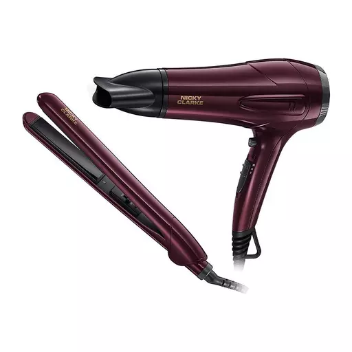 Nicky Clarke Dry & Style Straightener And Dryer Gift Set