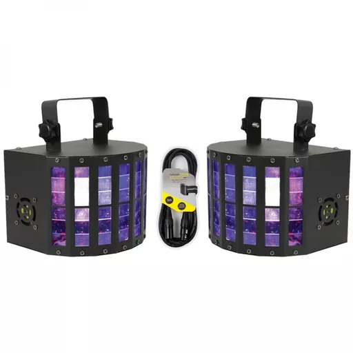 QTX DERBY9 LED Light Effect Twin Pack Bundle