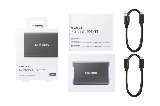 Samsung Portable SSD T7 2000 GB Grey