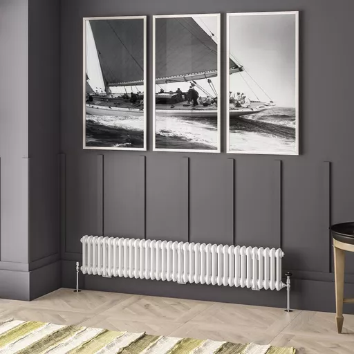 Imperia 2 Column Radiator 300 x 1640mm Gloss White