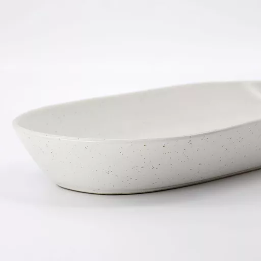 Serving dish, Pion, Grey/White - Large