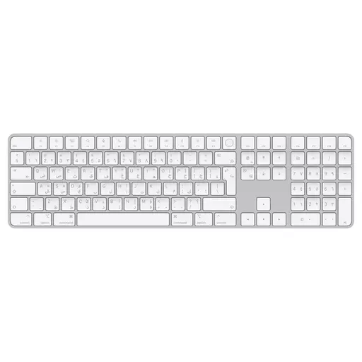 Apple Magic keyboard USB + Bluetooth Arabic Aluminium, White