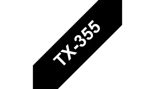 Brother TX-355 DirectLabel white on black 24mm x 15m for Brother P-Touch TX 6-24mm