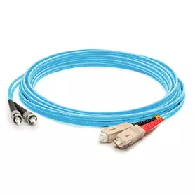 Titan 3-DX-SC-ST-5-AA fibre optic cable 5 m OM3 Aqua colour