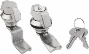 K1108 - Quarter Turn Locks In Stainless Steel With Wing Grip