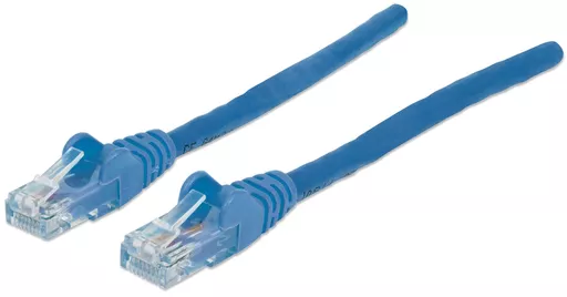 Intellinet Network Patch Cable, Cat6, 20m, Blue, CCA, U/UTP, PVC, RJ45, Gold Plated Contacts, Snagless, Booted, Lifetime Warranty, Polybag