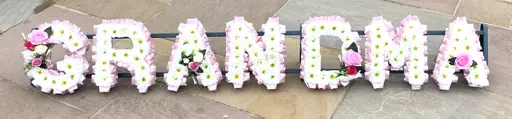 7 Letter Frame Relative Funeral Tribute - any letters - any colour