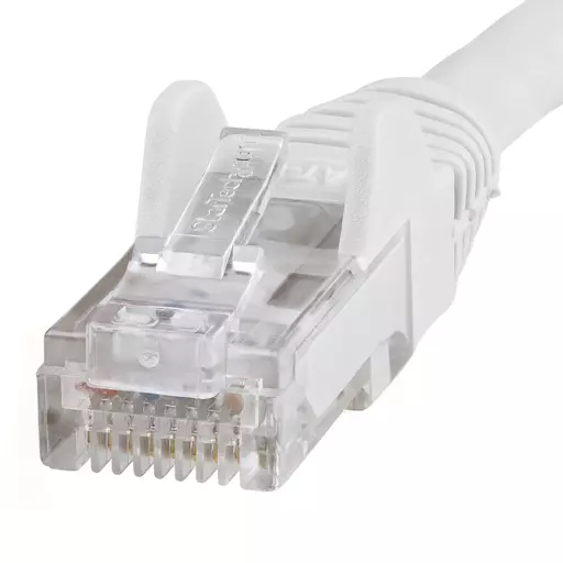 StarTech.com 50ft CAT6 Cable - White CAT6 Ethernet Cable - Gigabit Ethernet Wire - 650MHz 100W PoE RJ45 UTP CAT 6 Network/Patch Cord Snagless - Fluke Tested/Wiring is UL Certified/TIA