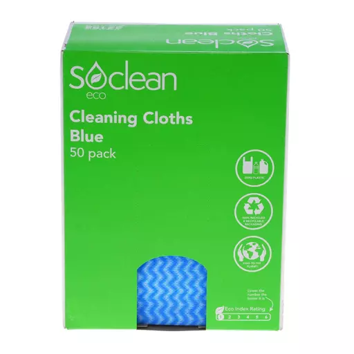 ECO CLEANING CLOTH BLUE PK50