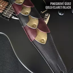 GS92 gold wine red black 093556 a ANNO Pinegrove guitar strap.jpg