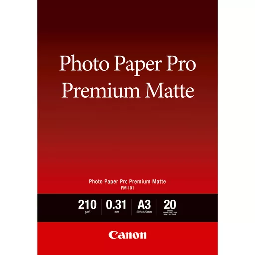 Canon PM-101 Premium Matte Photo Paper A3 - 20 Sheets