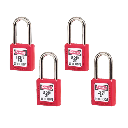 MASTER LOCK 410 Lock-Out Padlock Set Of 4 KA 38mm