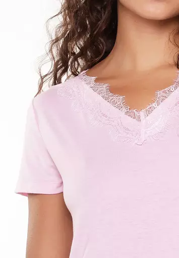 Lingadore Pink Lavender Nightdress neckline.jpg