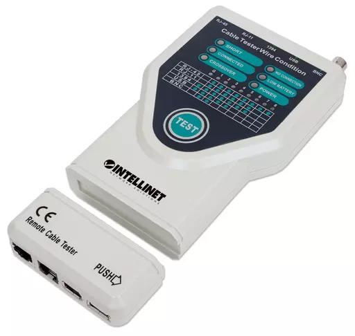 Intellinet 5-in-1 Cable Tester, Tests 5 Commonly Used Network RJ45 and Computer Cables