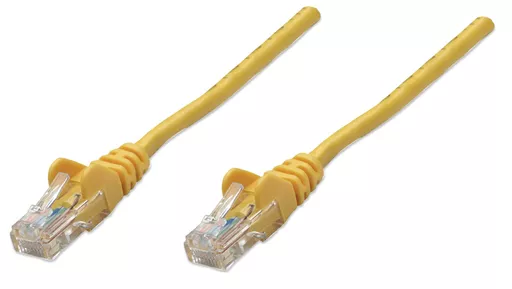 Intellinet Network Patch Cable, Cat5e, 5m, Yellow, CCA, U/UTP, PVC, RJ45, Gold Plated Contacts, Snagless, Booted, Lifetime Warranty, Polybag