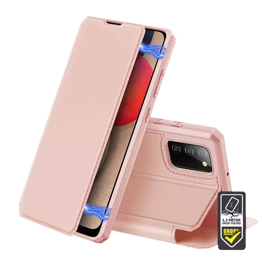 Dux Ducis - Skin X Wallet for Galaxy A02s - Pink