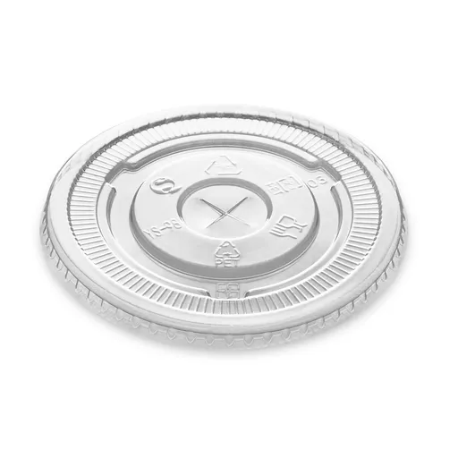 CLEAR FLAT LID FOR SMOOTHIE CUP RPET (98MM) - (1X1000)