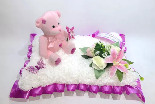 TEDDY BEAR PILLOW - FUNERAL TRIBUTE - Memorial - any colour