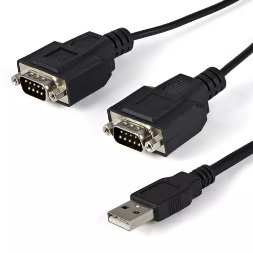 StarTech.com 2 Port FTDI USB to Serial RS232 Adapter Cable with COM Retention