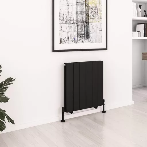 Queenswood 600 x 582 Aluminium Radiator Matt Black
